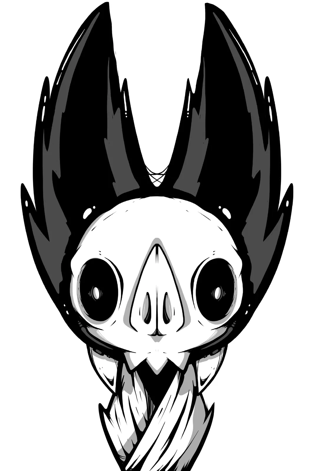 Freaking Ding Bat Wood Art Pre-Order, hand-cut layered wood art, made to order: neon goth lowbrow horror bat art by Freaking Ding Bat